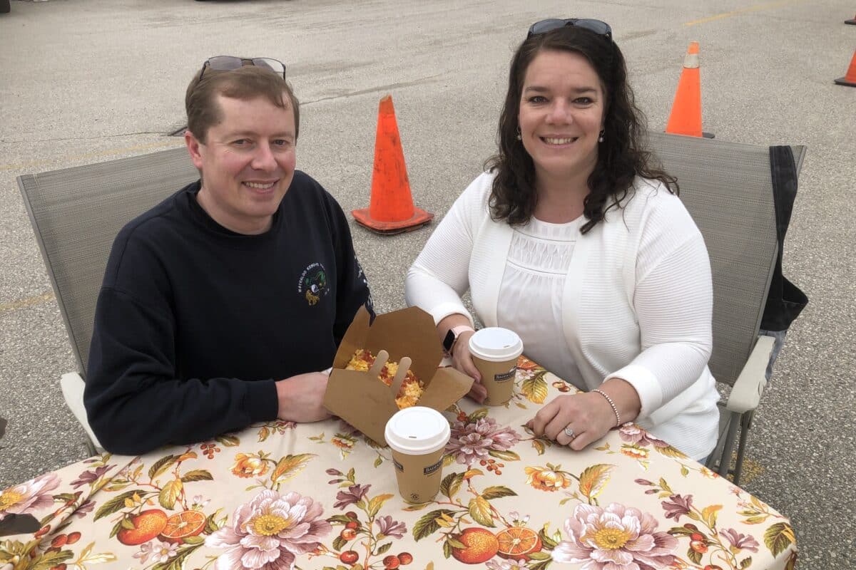 Enjoying Breakfast from The Food Truck - Elmira Farmers Market